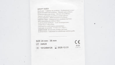 Intervascular 1367252917 3145/5 Getinge graft Sizer 05mm - 24mm